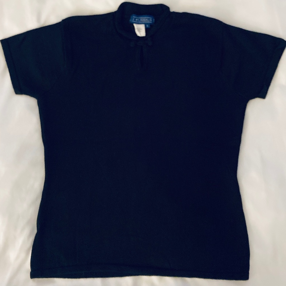 J. McLaughlin Black Short Sleeved Sweater, Sz Sm